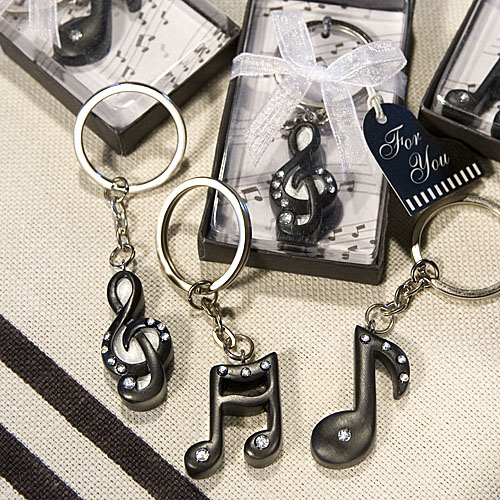 Musical Note Design Keychain Favors