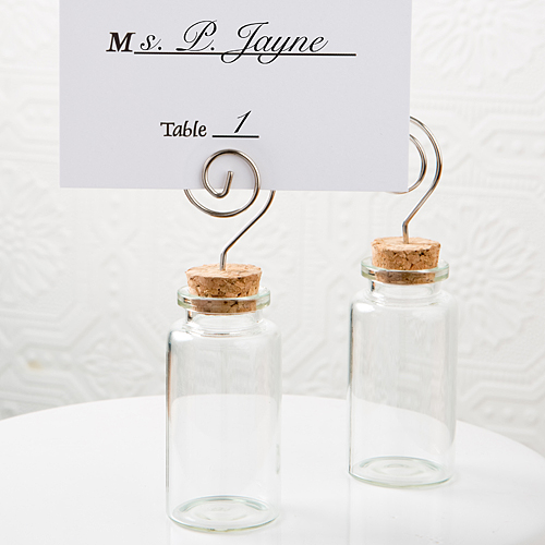 Perfectly Plain Glass Jar with Place Card Holder
