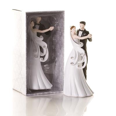 Elegant Bride & Groom Design Cake Topper