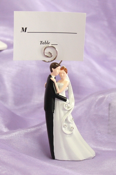 Elegant Bride & Groom Design Placecard Holder