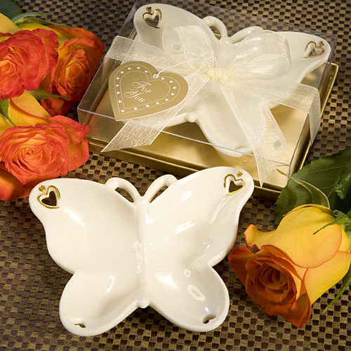 Butterfly Shaped Trinket / Candy Dish from the Porcelain Remembrances Collection