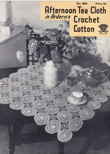 Vintage Arderns Crochet Pattern 4604: Afternoon Tea Cloth - PDF Download