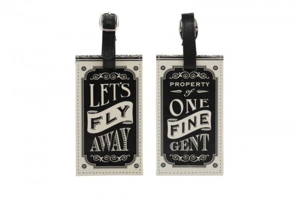 The Dapper Chap 'Let's Fly Away' Luggage  Tag