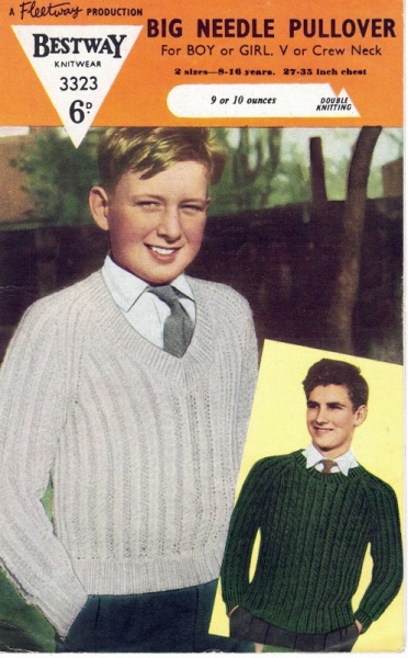 Vintage Bestway Knitting Pattern 3329 - Children's Pullovers