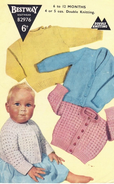 Vintage Bestway Knitting Pattern B2976 - Baby Clothes