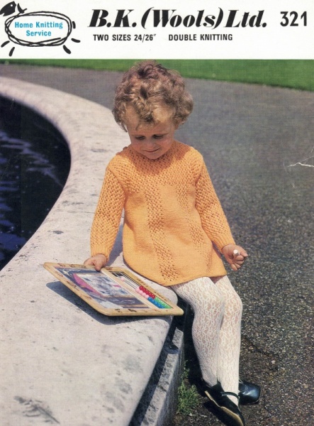 Vintage Knitting Pattern No 321: Child's Dress