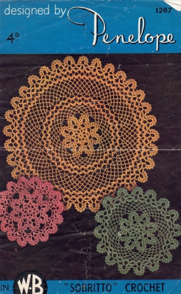 Vintage Briggs Crochet Pattern 1267: Large & Small Mats