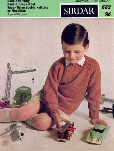 Vintage Sirdar Knitting Pattern - Classic Sweater - Ages 4/6/8 Years