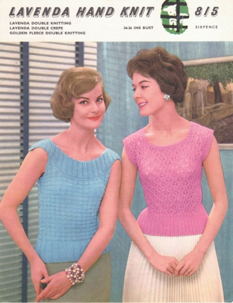 Vintage Lister Knitting Pattern 815 - Ladies Jumper