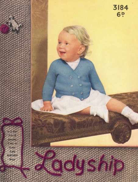 Vintage Ladyship Knitting Pattern 3184 - Childs Cardigan