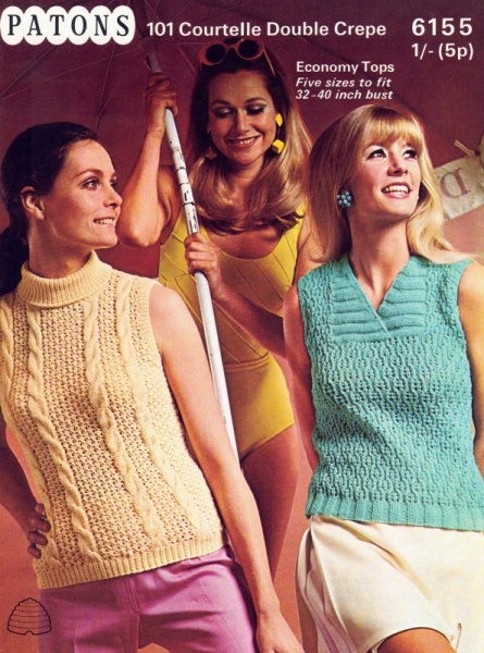 Vintage Patons Knitting Pattern 6155 - Ladies Tops