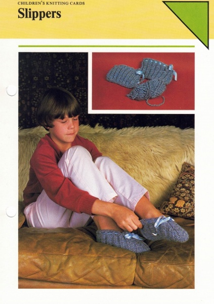 Vintage Hamlyn Knitting Pattern: Slippers