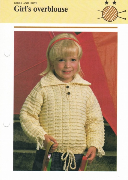 Vintage Hamlyn Knitting Pattern: Girl's Overblouse