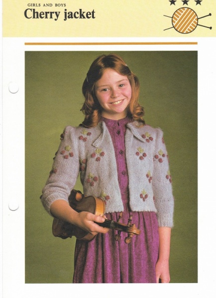 Vintage Hamlyn Knitting Pattern: Cherry Jacket