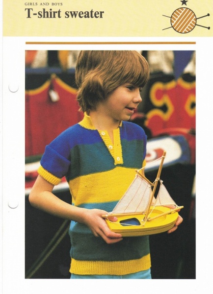 Vintage Hamlyn Knitting Pattern: T-Shirt Sweater