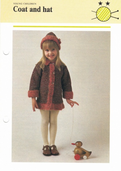 Vintage Hamlyn Knitting Pattern: Coat & Hat