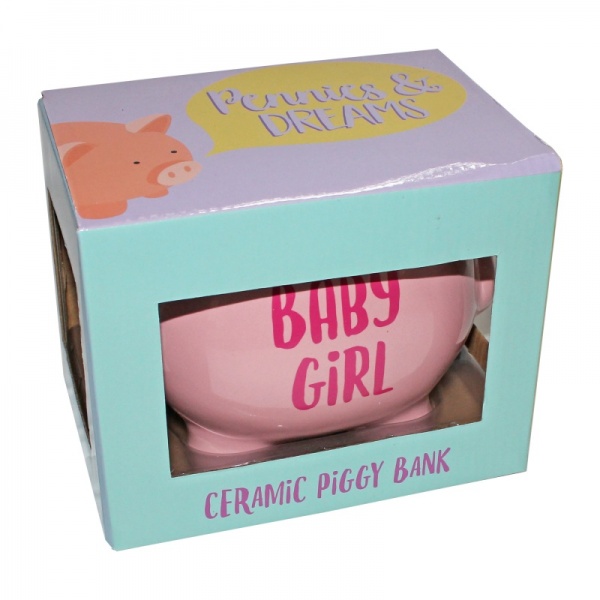 Pennies & Dreams Ceramic Piggy Bank - Baby Girl