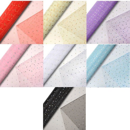 Metallic Dot on Organza Roll 29cm x 10m