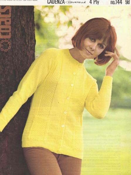 Vintage Coats Knitting Pattern 144 - Lady's Cardigan