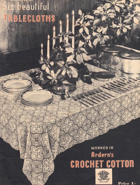 Vintage Arderns Pattern Book 4603: Six Crochet Tablecloths - PDF Download