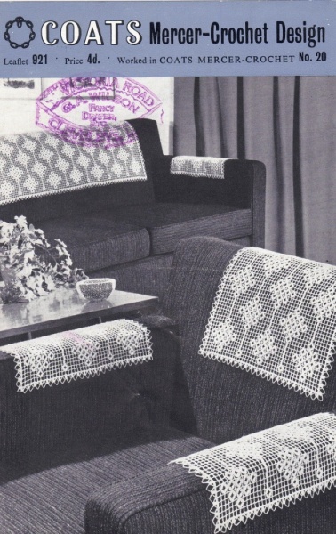 Vintage Coats Crochet Pattern 921 - Lacis Settee & Chair Set