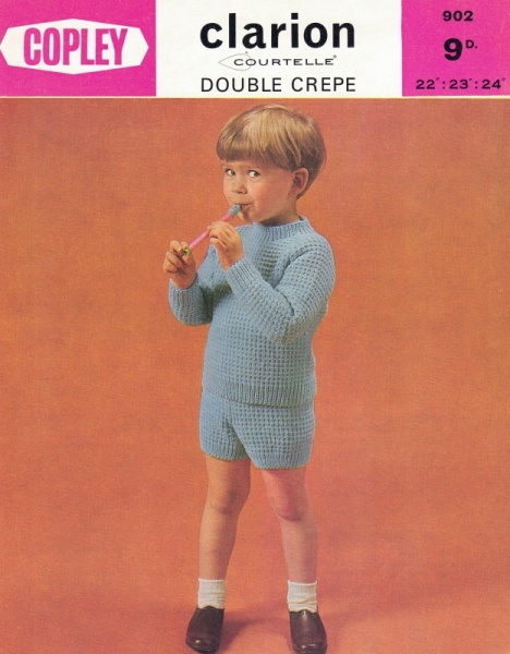 Vintage Copley Knitting Pattern No 902: Boy's Suit