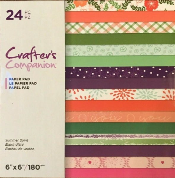 Crafters Companion 6'' x 6'' Paper Pad ~ Summer Spirit