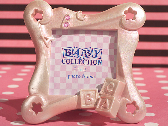 ABC Baby Block Photo Frame - Pink