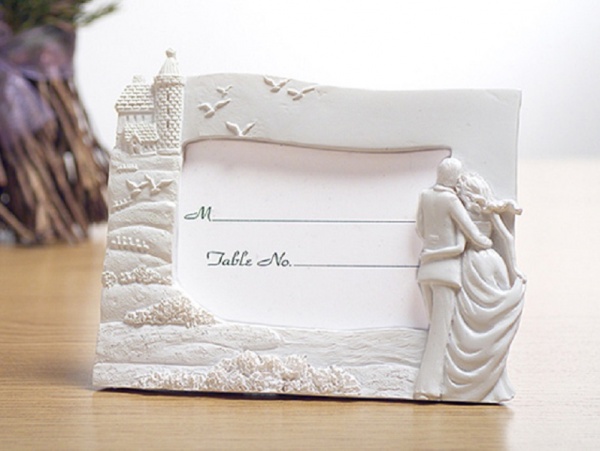Happily Ever After Bride & Groom Photo / Place Card Frame