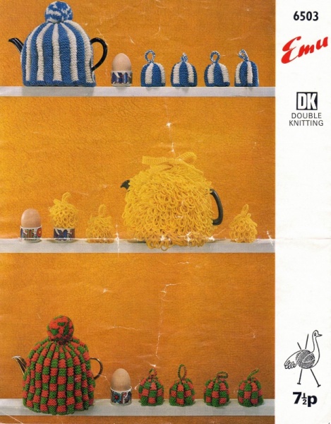 Vintage Emu Knitting Pattern 6503 - Tea & Egg Cosies - PDF Download