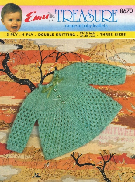 Vintage Emu Knitting Pattern 8670 - Matinee Coat