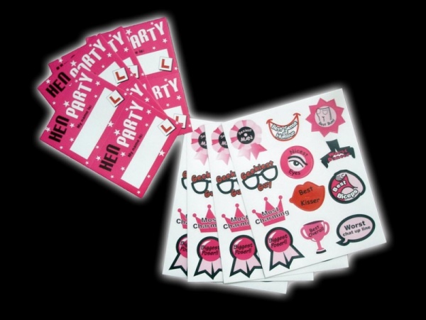 Hen Night Sticker & Name Tag Pack