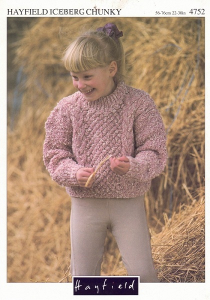 Vintage Hayfield Knitting Pattern No. 4752 - Child's Sweater
