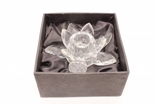 Crystal Lotus Flower Candle Holder