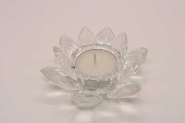 Crystal Lotus Flower Tealight Holder