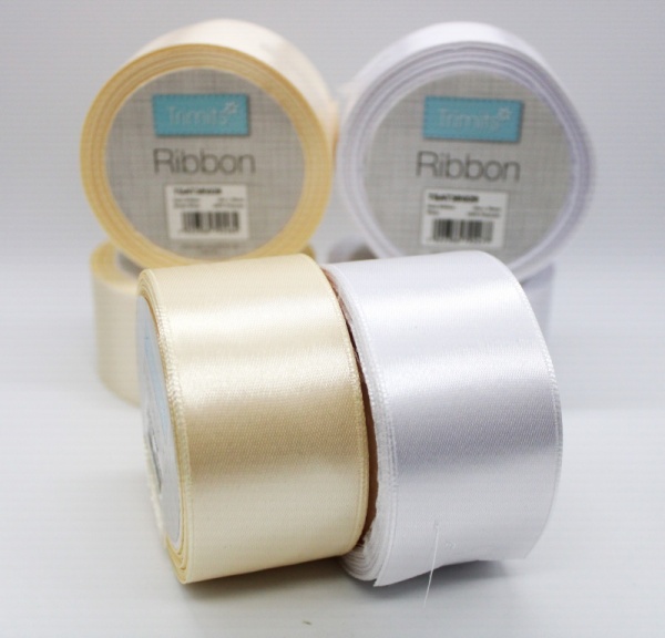 Satin Ribbon, 10 Metre Roll, Various Colours