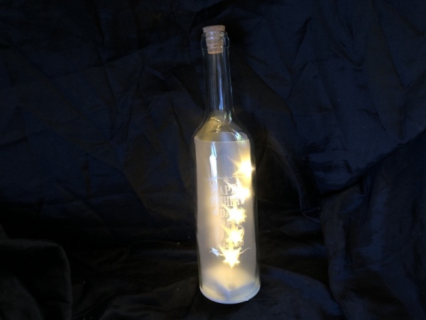 LED Bottle Light - Personalised - Fathers Day