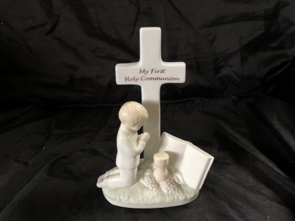 Russ 'My First Holy Communion' Porcelain Cross, Boy
