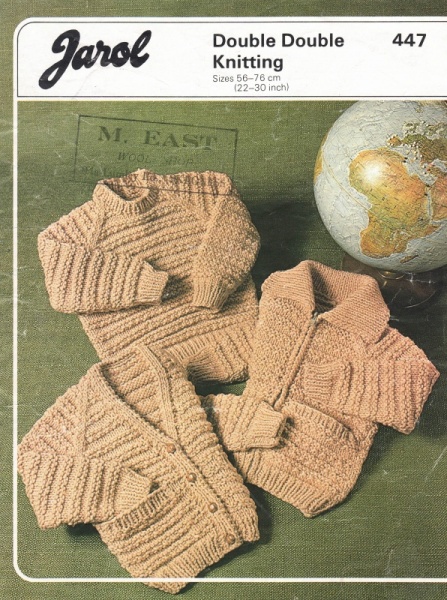 Vintage Jarol Knitting Pattern 447: Child's Jacket, Cardigan & Sweater