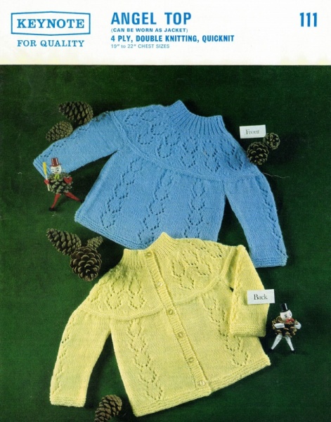 Vintage Keynote Knitting Pattern 111 - Baby's Angel Top