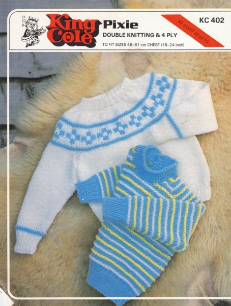 Vintage King Cole Knitting Pattern 402: Children's Sweaters