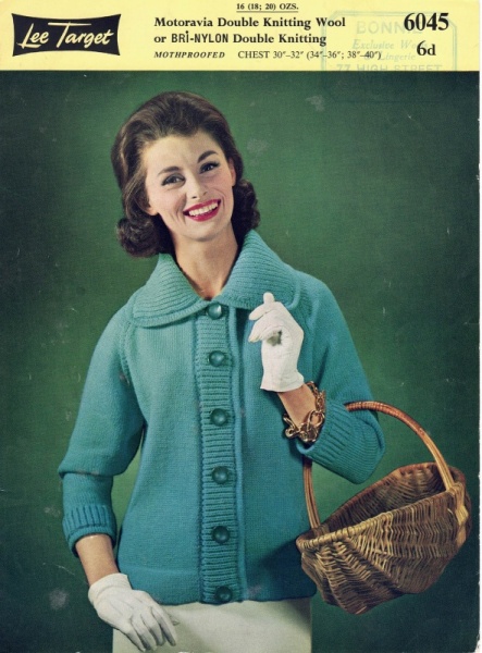 Vintage Lee-Target Knitting Pattern 6045: Lady's Jacket