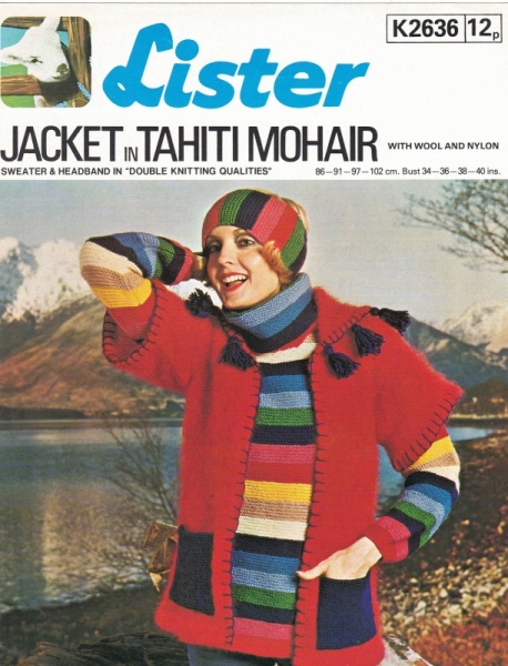 Vintage Lister Knitting Pattern K2636 - Lady's Sweater, Hat & Jacket