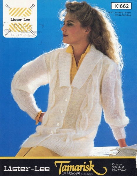 Vintage Lister-Lee Knitting Pattern K1662: Lady's Jacket