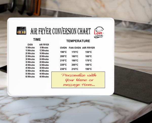 Air Fryer Coversion Chart - Faux Leather Placemat