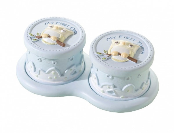 Lillian Rose Owl First Tooth & Curl Keepsake Boxes