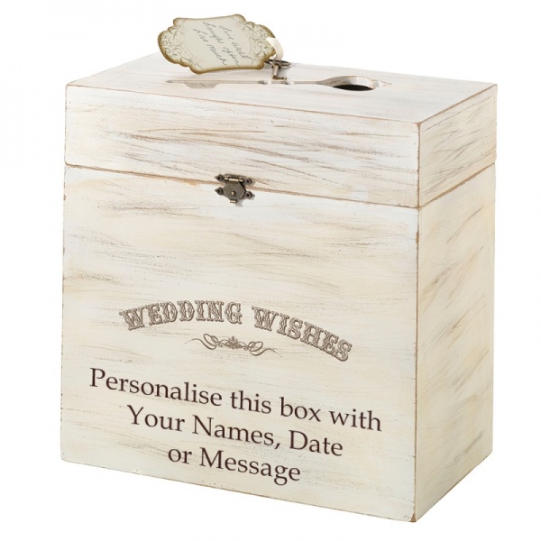 Wedding Wishes Wooden Key Card Box