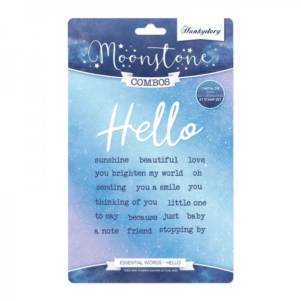 Moonstone Stamp & Die Combos - Essential Words - Hello