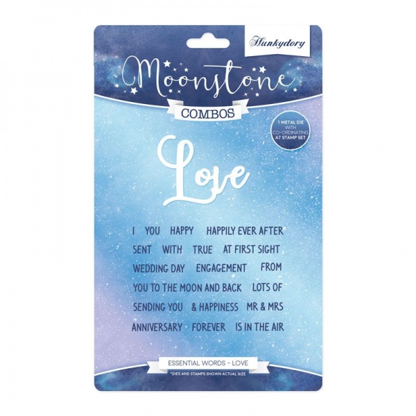 Moonstone Stamp & Die Combos - Essential Words - Love