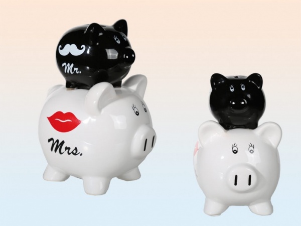 Mr & Mrs Double Piggy Money Box